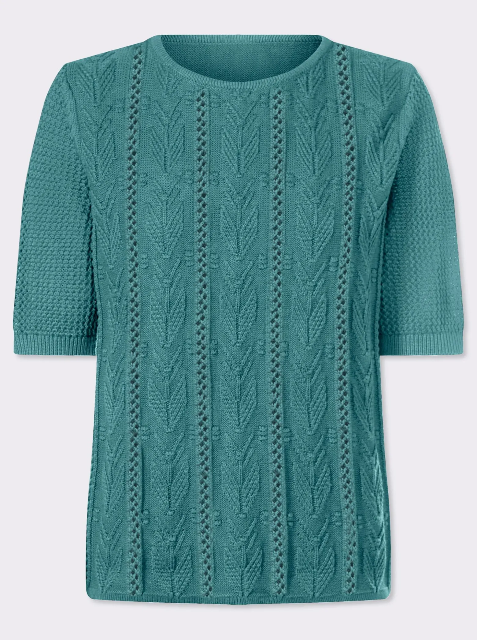 Ajourpullover aus reiner Baumwolle