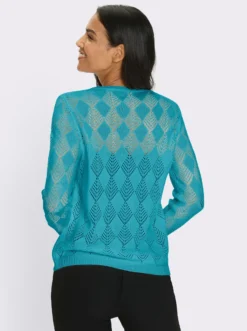 Ajourpullover in Rauten-Optik