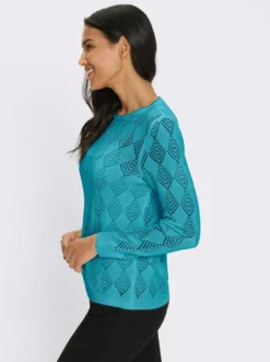 Ajourpullover in Rauten-Optik