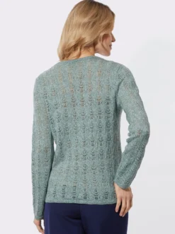 Ajourpullover in Wickel-Optik