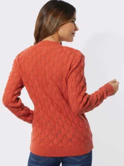 Ajourpullover in Wickel-Optik