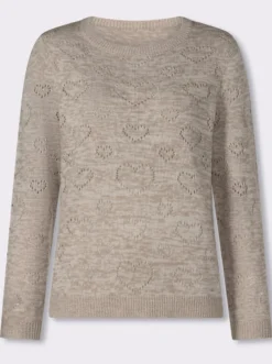 Ajourpullover mit Herzchen