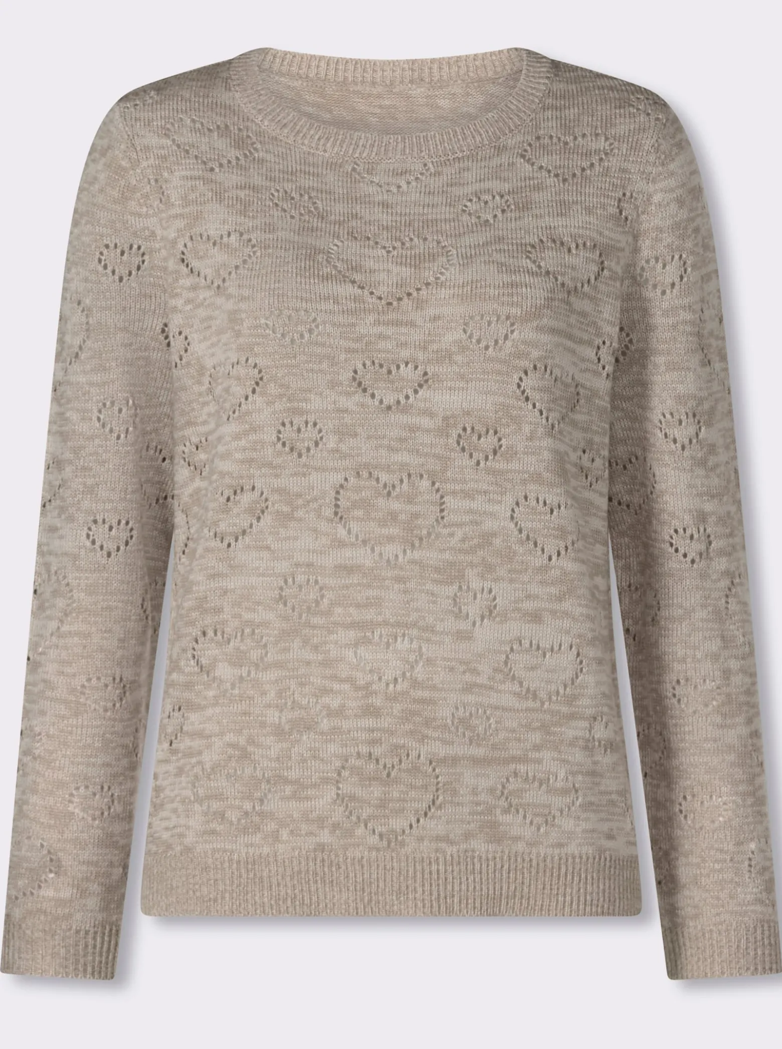 Ajourpullover mit Herzchen
