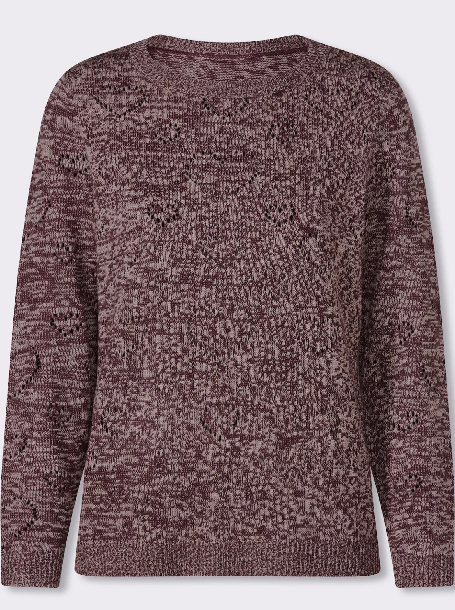 Ajourpullover mit Herzchen