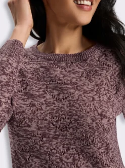 Ajourpullover mit Herzchen