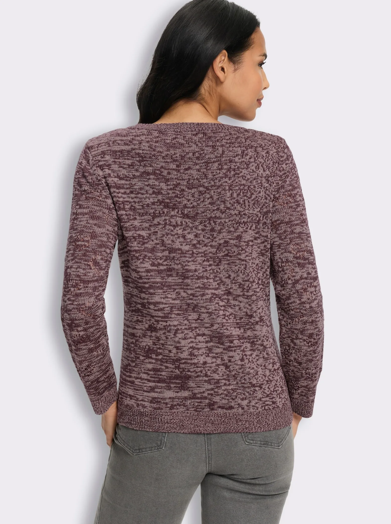 Ajourpullover mit Herzchen