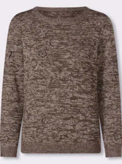 Ajourpullover mit Herzchen