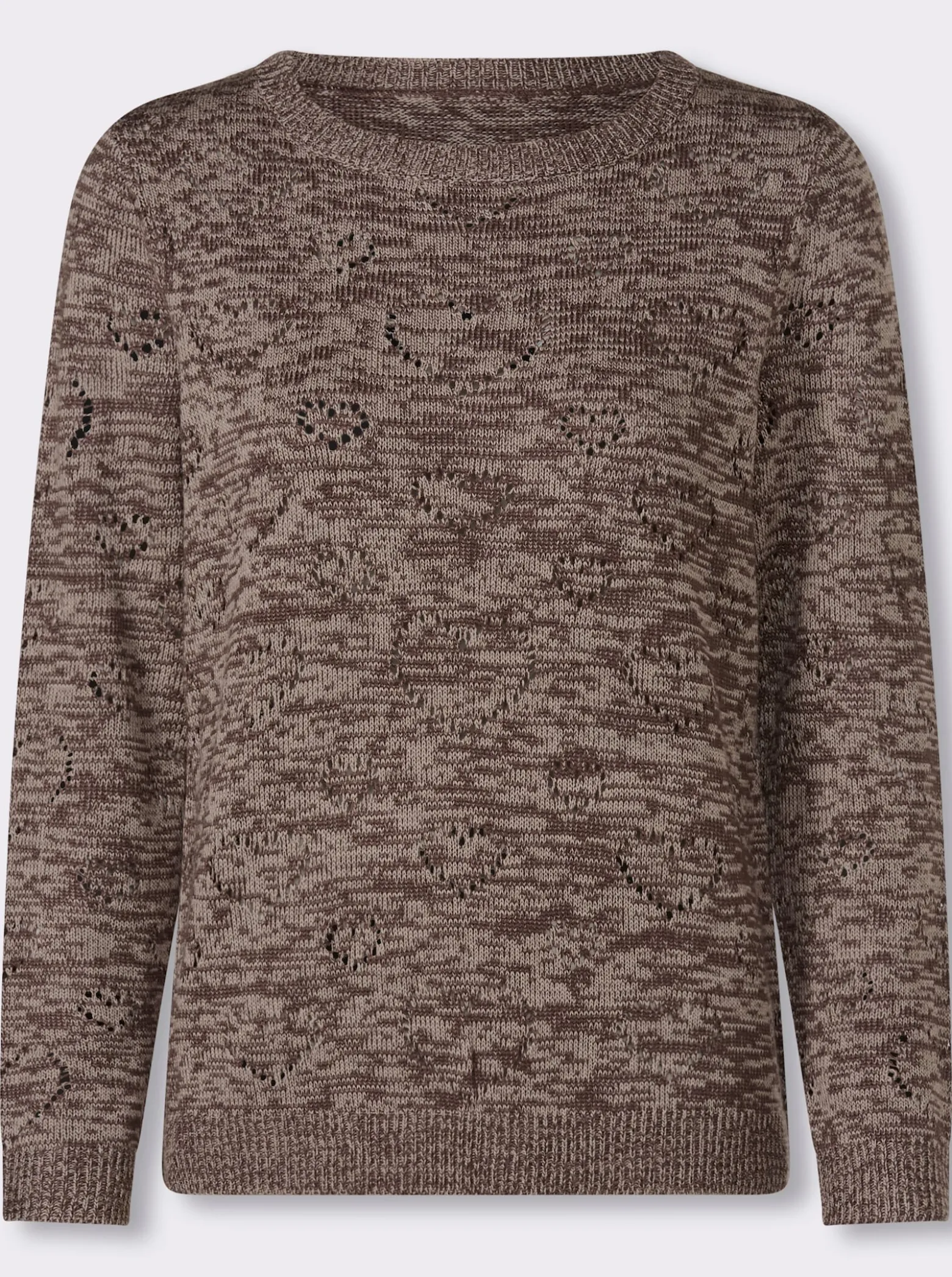 Ajourpullover mit Herzchen