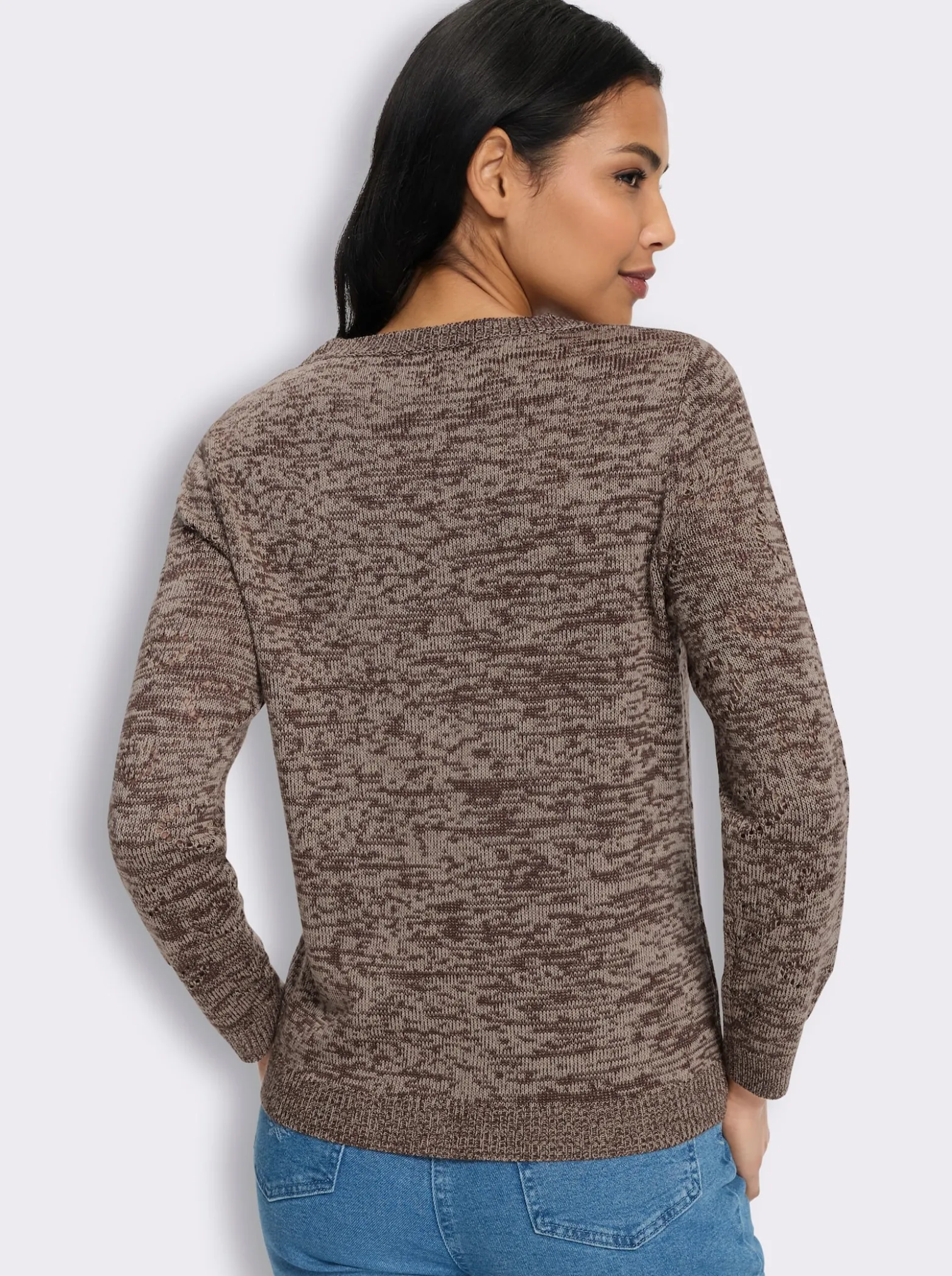 Ajourpullover mit Herzchen