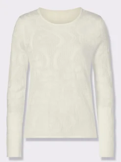 Ajourpullover mit langen Ärmeln