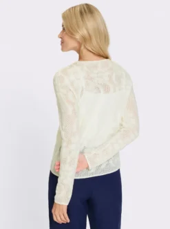 Ajourpullover mit langen Ärmeln