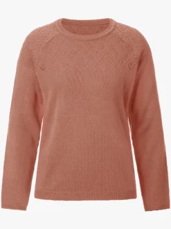Ajourpullover mit Raglanärmeln