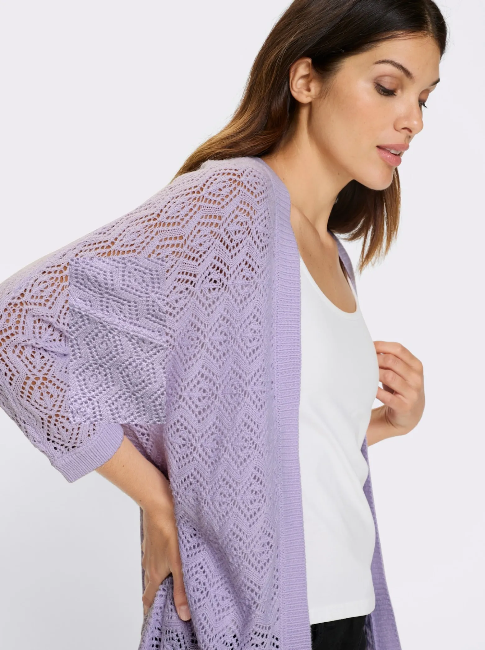 Ajourstrickjacke