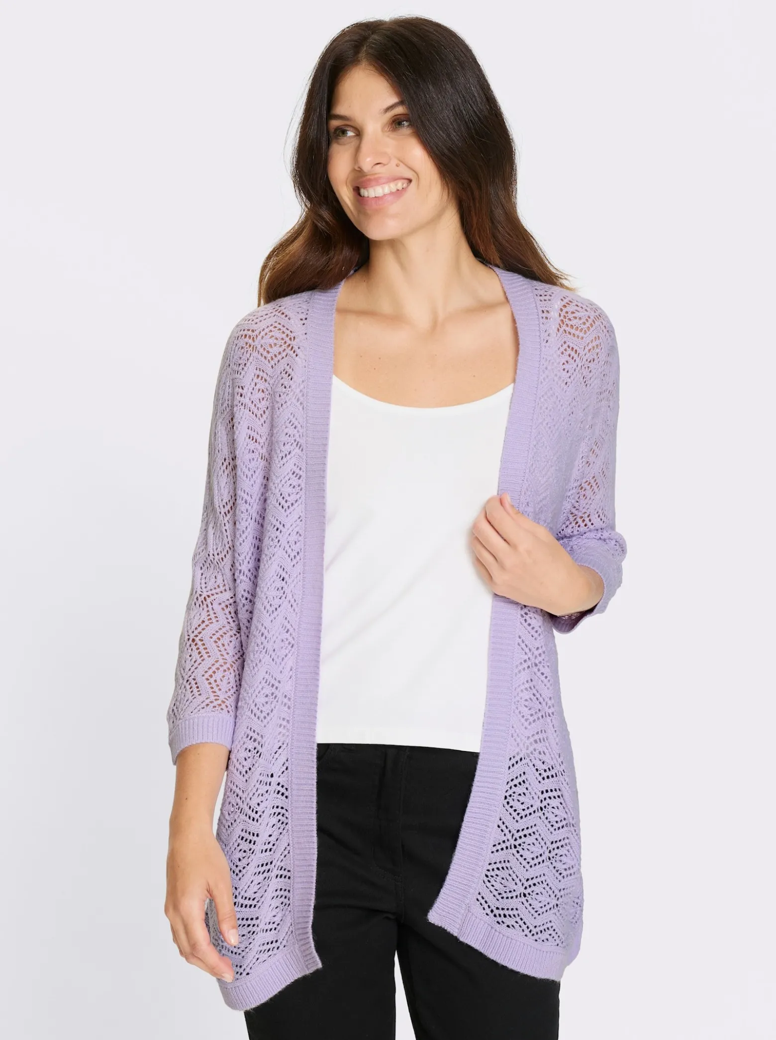 Ajourstrickjacke