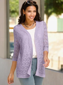 Ajourstrickjacke