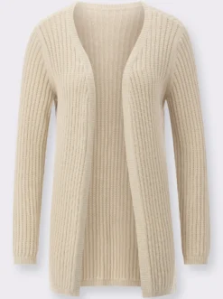 Ajourstrickjacke in offener Form