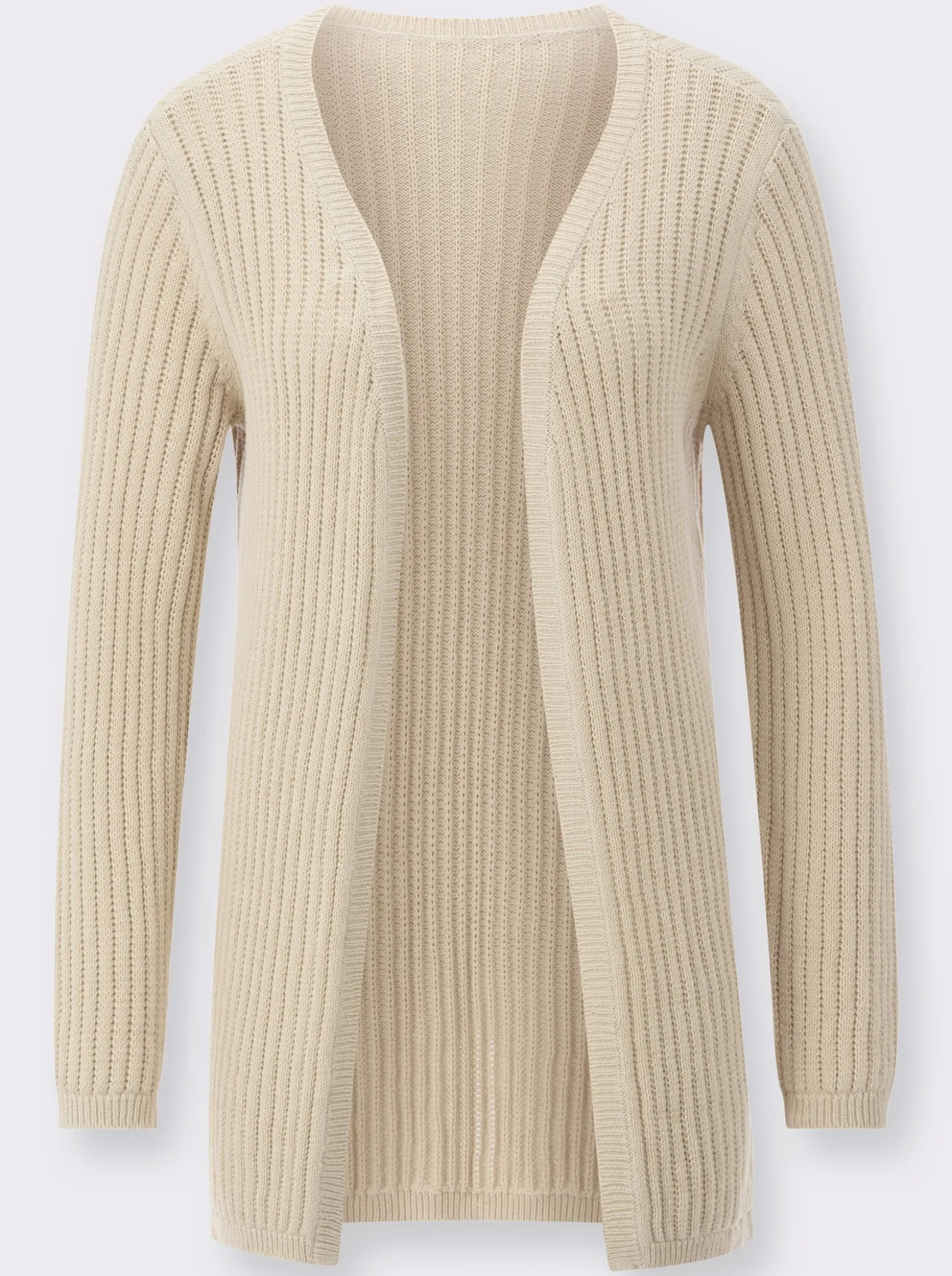 Ajourstrickjacke in offener Form