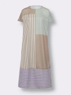 A-Linien-Kleid in Leinen-Optik
