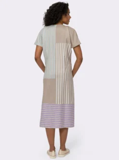 A-Linien-Kleid in Leinen-Optik