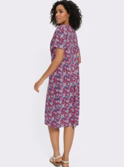 A-Linien-Kleid mit Raffungen vorne