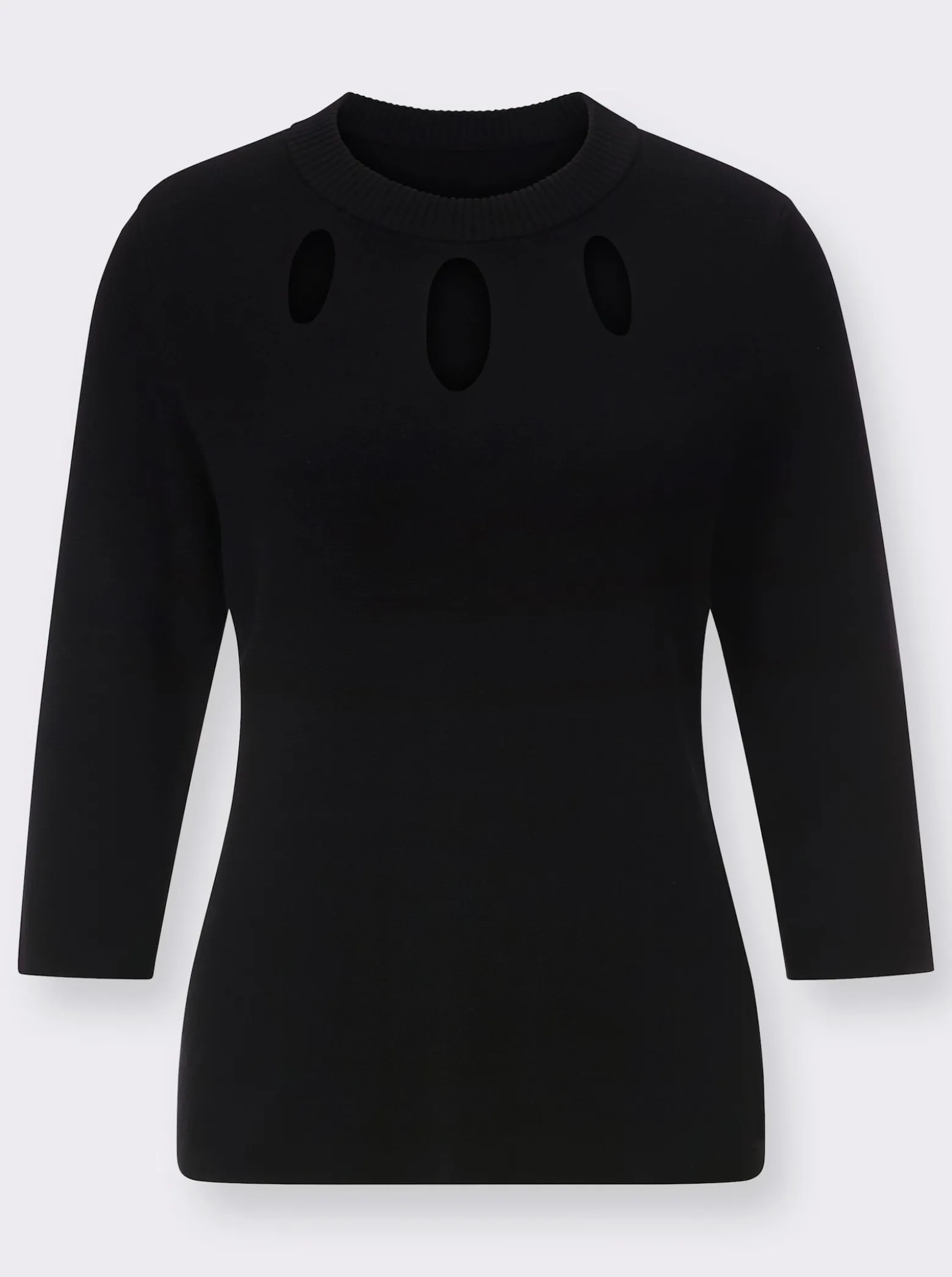 3/4-Arm-Pullover aus reiner Viskose