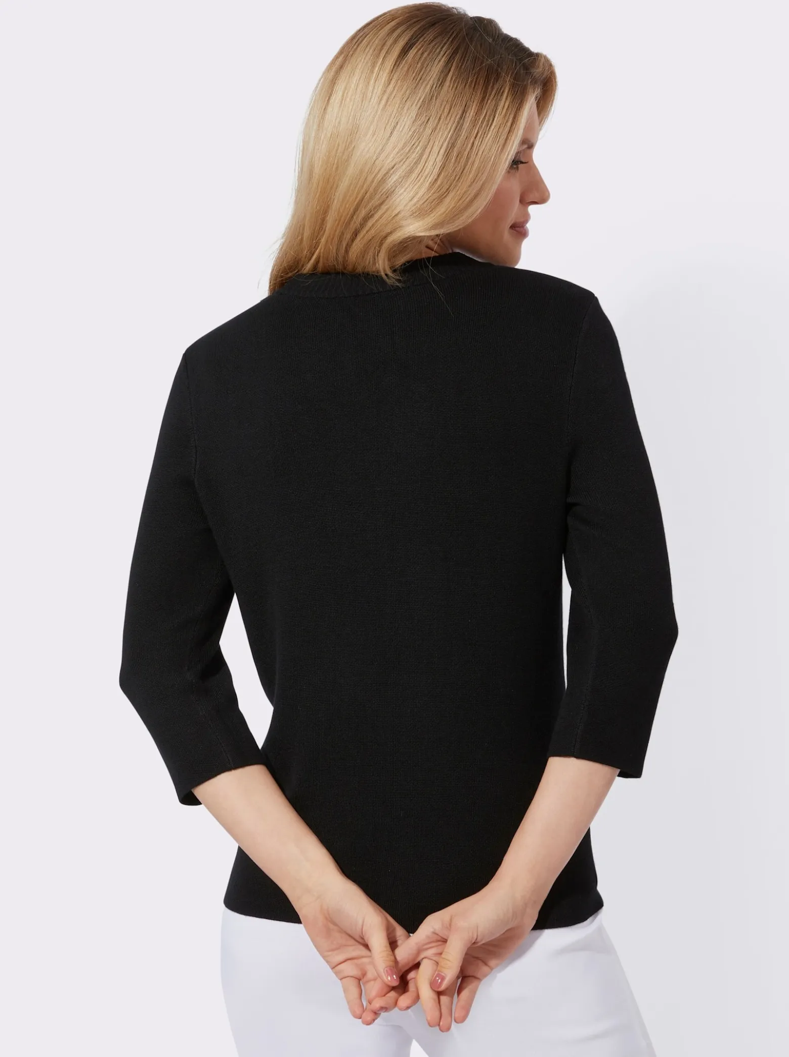 3/4-Arm-Pullover aus reiner Viskose