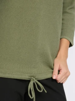 3/4-Arm-Pullover mit Fledermaus-Ärmeln