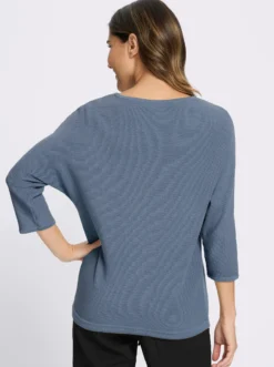 3/4-Arm-Pullover mit Fledermaus-Ärmeln