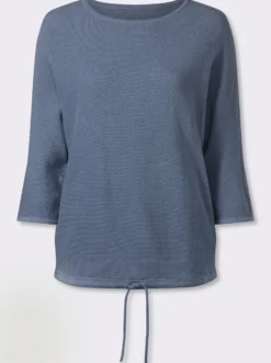 3/4-Arm-Pullover mit Fledermaus-Ärmeln