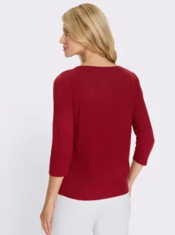 3/4-Arm-Pullover mit Glitzersteinchen