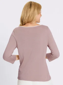 3/4-Arm-Pullover mit U-Boot-Ausschnitt