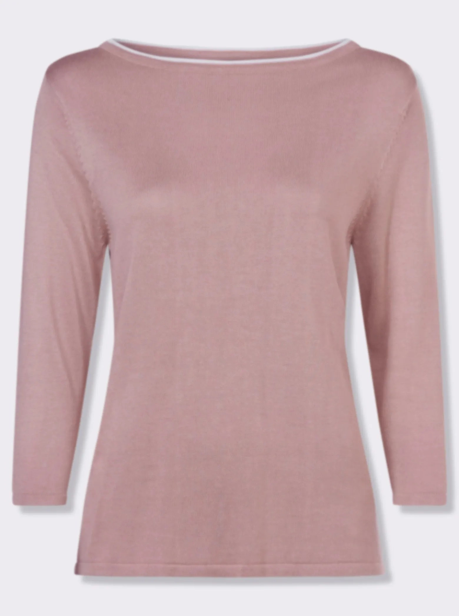3/4-Arm-Pullover mit U-Boot-Ausschnitt