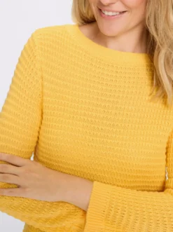 3/4-Arm-Pullover mit U-Boot-Ausschnitt