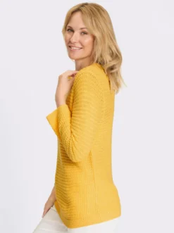 3/4-Arm-Pullover mit U-Boot-Ausschnitt