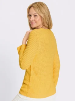 3/4-Arm-Pullover mit U-Boot-Ausschnitt