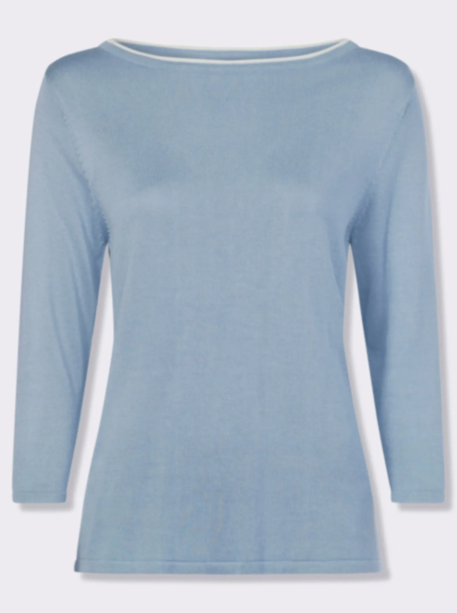 3/4-Arm-Pullover mit U-Boot-Ausschnitt