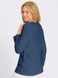 3/4-Arm-Pullover mit U-Boot-Ausschnitt