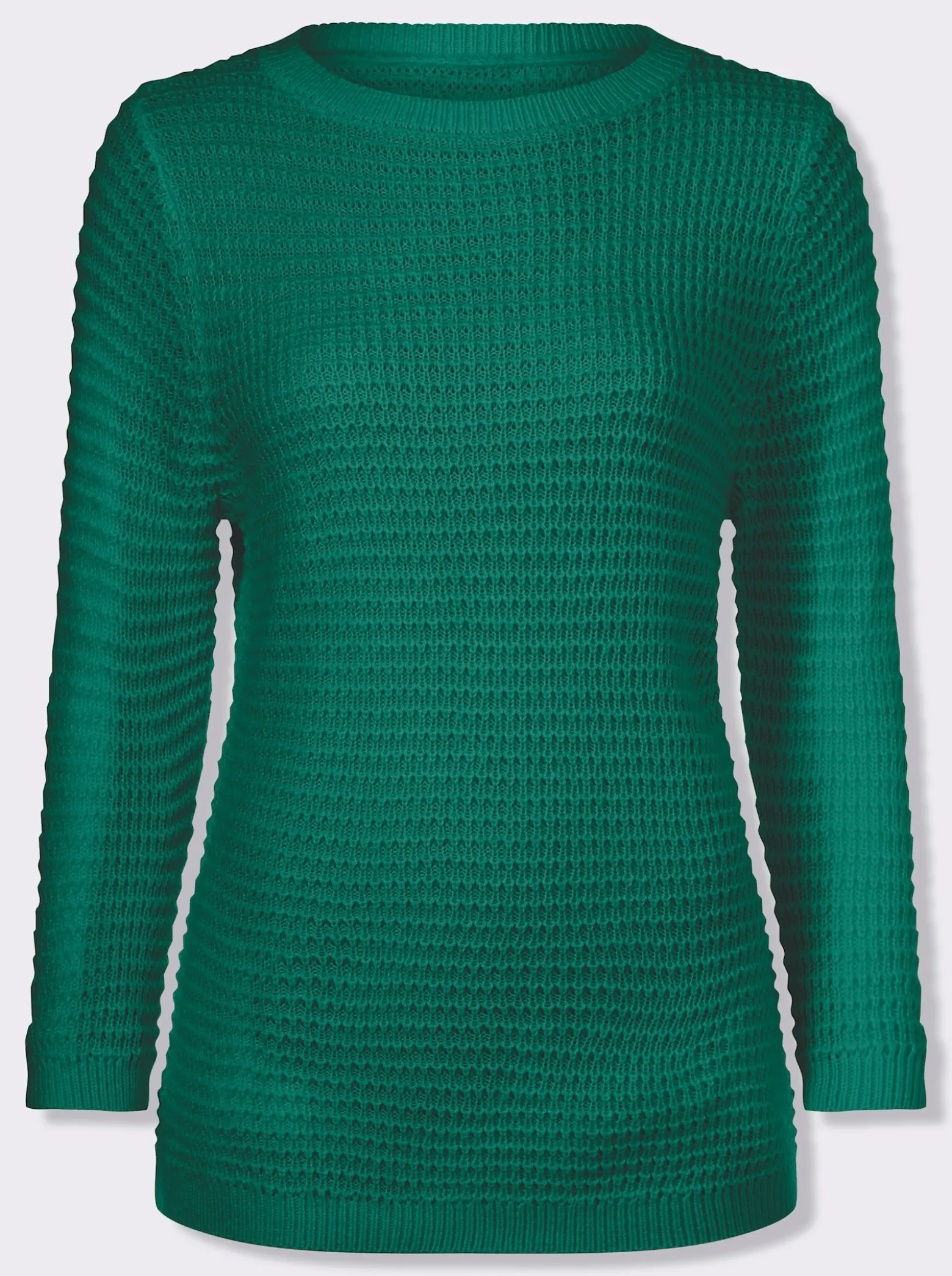 3/4-Arm-Pullover mit U-Boot-Ausschnitt