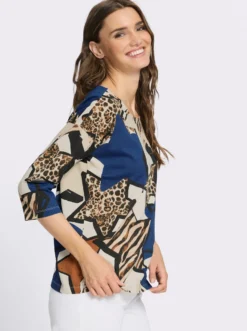 3/4-Arm-Shirt aus reiner Baumwolle
