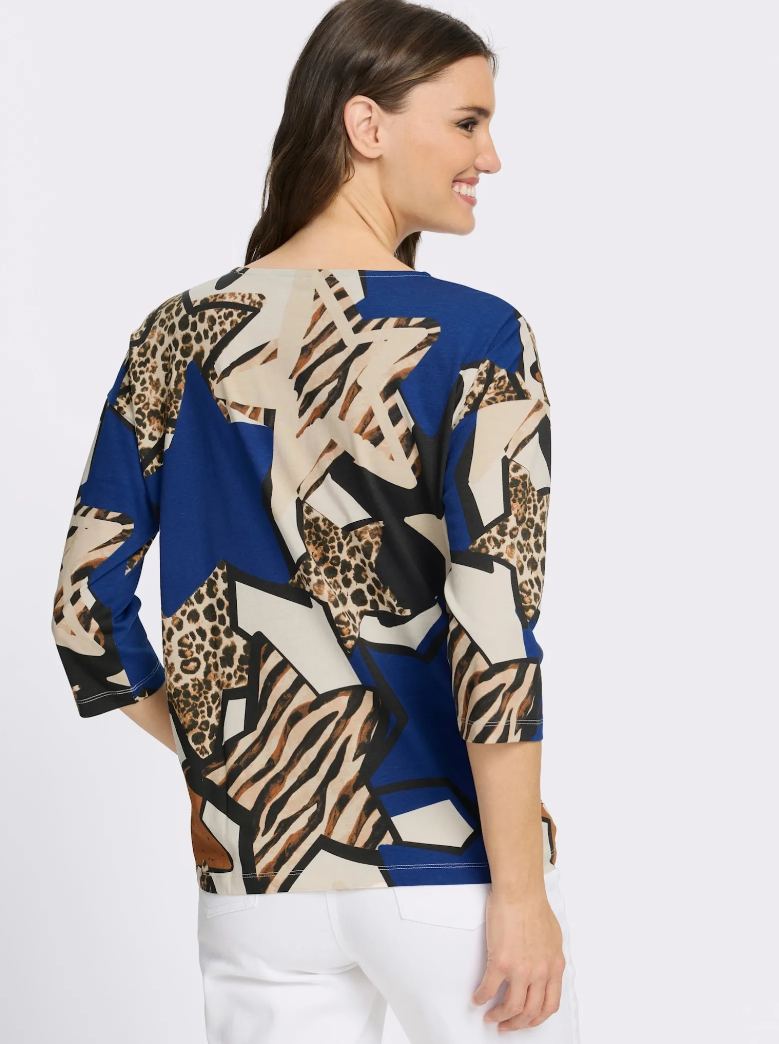 3/4-Arm-Shirt aus reiner Baumwolle