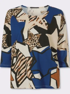 3/4-Arm-Shirt aus reiner Baumwolle