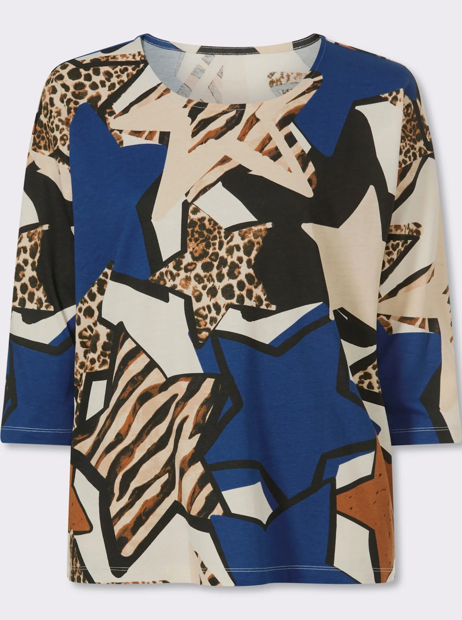 3/4-Arm-Shirt aus reiner Baumwolle