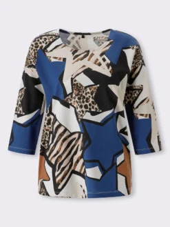 3/4-Arm-Shirt aus reiner Baumwolle