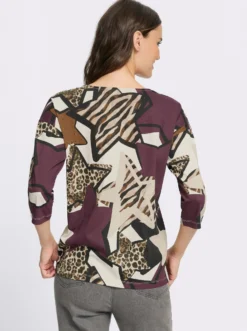 3/4-Arm-Shirt aus reiner Baumwolle