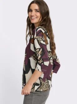 3/4-Arm-Shirt aus reiner Baumwolle