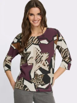 3/4-Arm-Shirt aus reiner Baumwolle