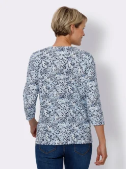 3/4-Arm-Shirt aus reiner Baumwolle