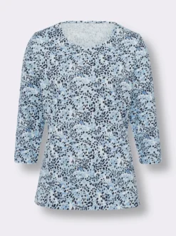 3/4-Arm-Shirt aus reiner Baumwolle