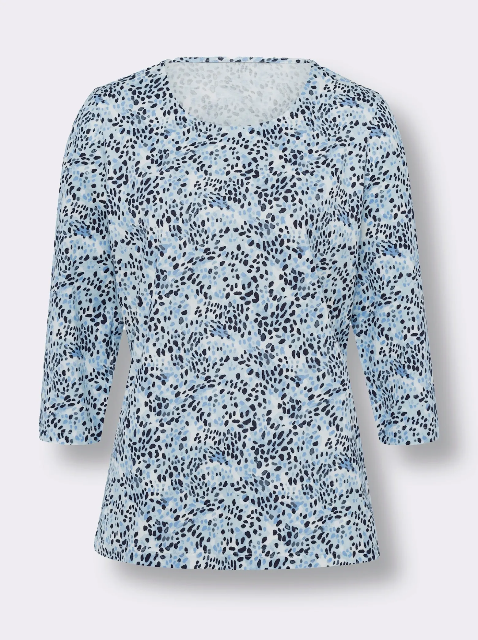 3/4-Arm-Shirt aus reiner Baumwolle