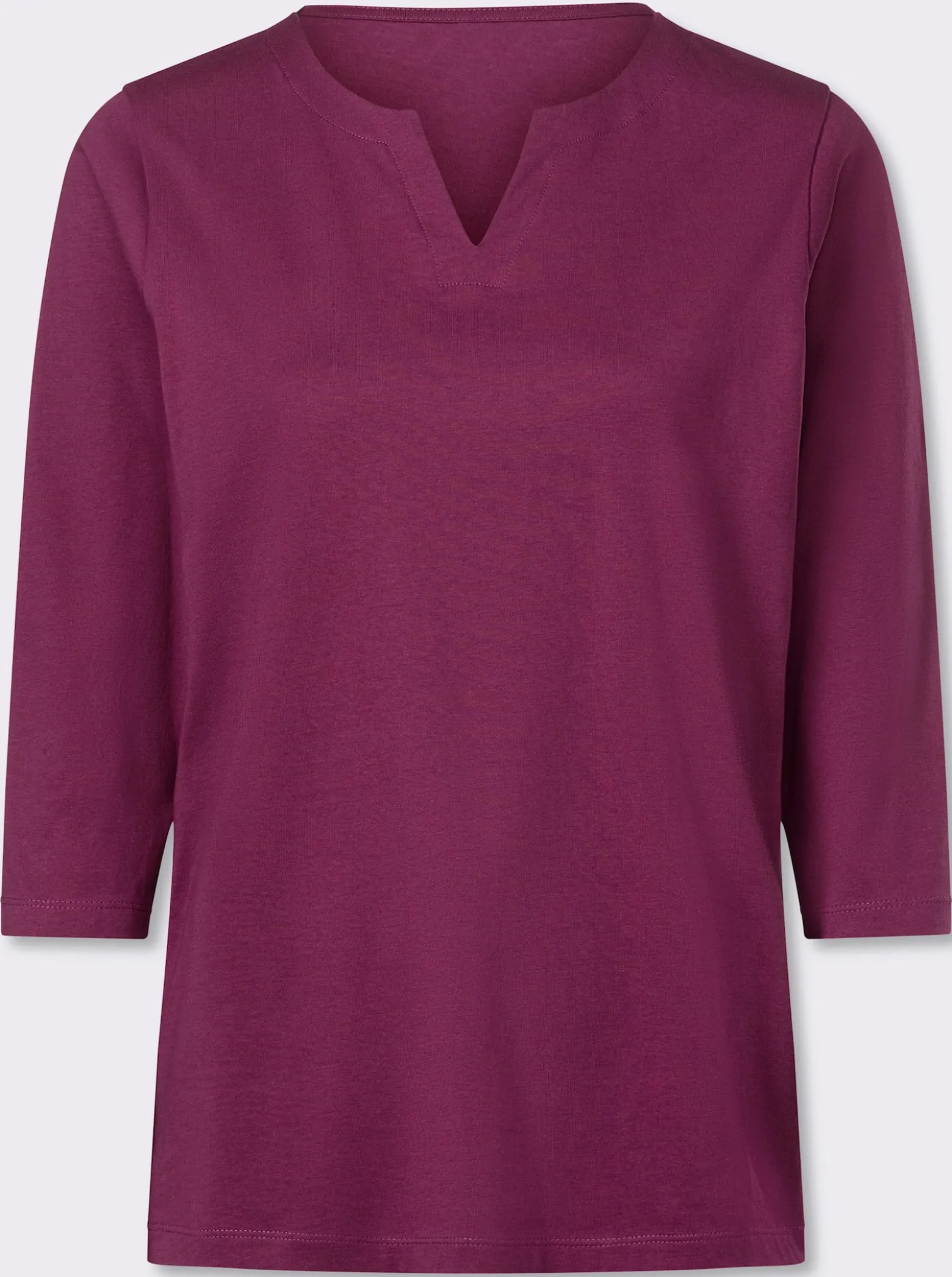 3/4-Arm-Shirt aus reiner Baumwolle